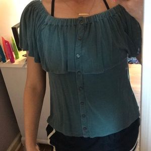 Off the shoulder flowy American Eagle shirt
